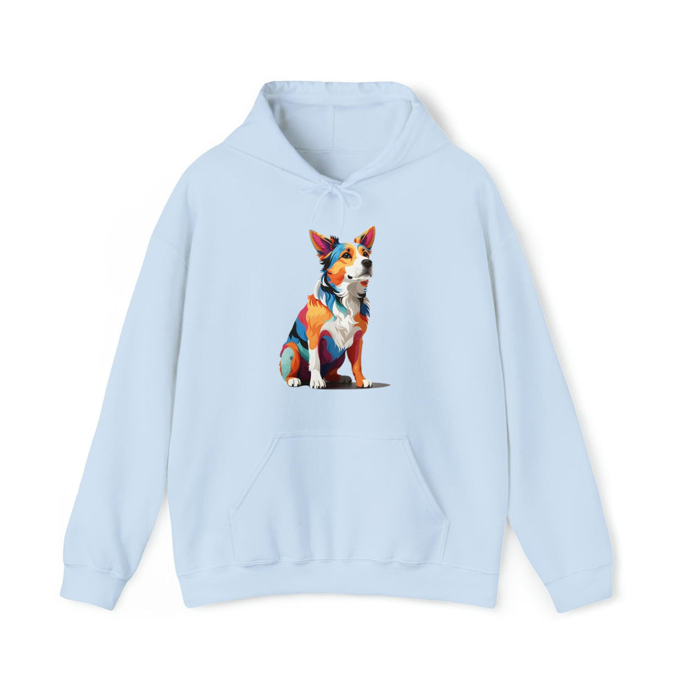 Sitting Dog Hooded Sweatshirt - Wave Fusions