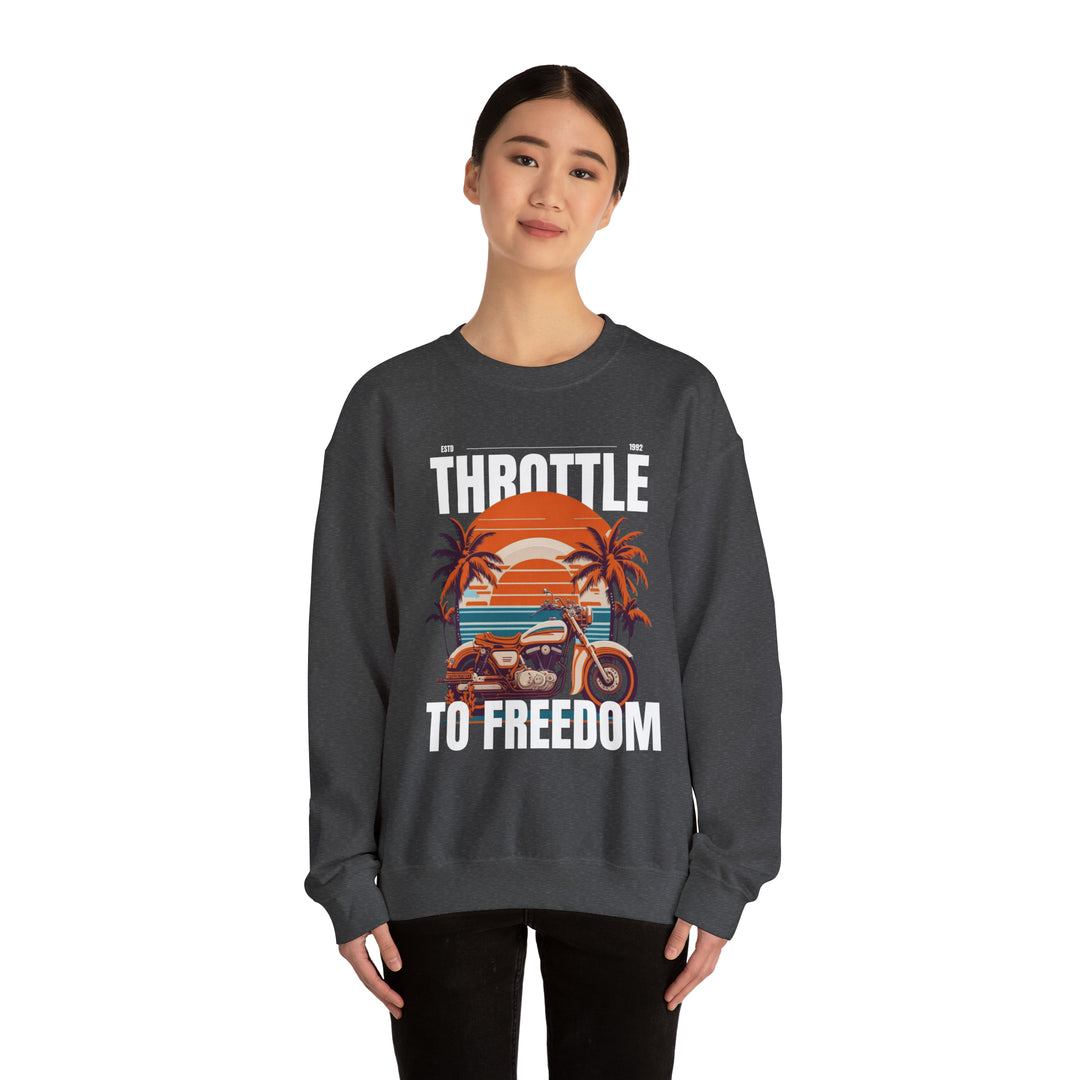 Throttle To Freedom Unisex Sweatshirt - Wave Fusions