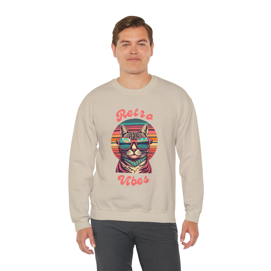 Cool Cat Retro Vibes Sweatshirt - Retro Radiance Edition