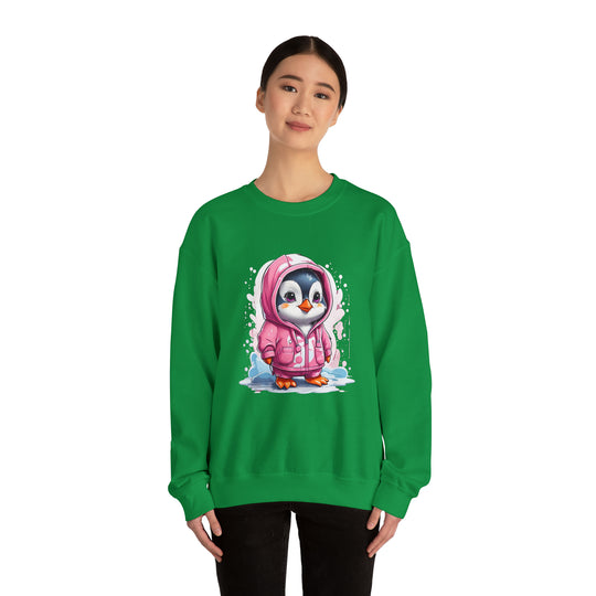 Penguin Unisex Heavy Blend™ Crewneck Sweatshirt - Wave Fusions