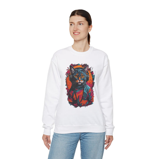 Rhythm and Purr Cat Sweatshirt - Tune In Style