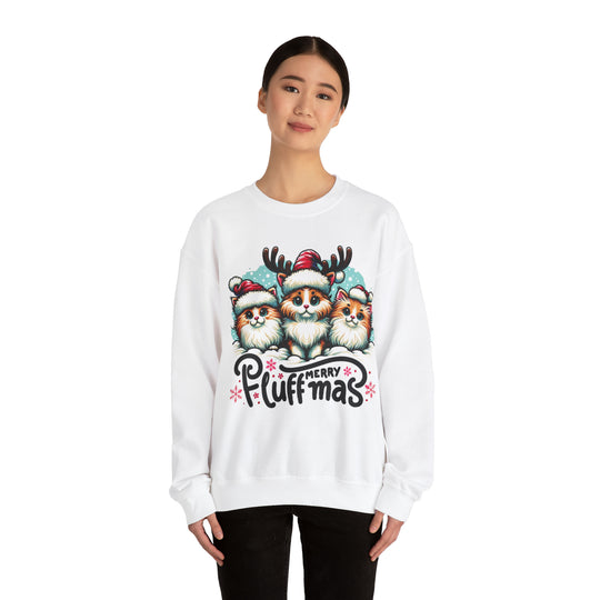 Merry Fluffmas Christmas Unisex Sweatshirt - Wave Fusions