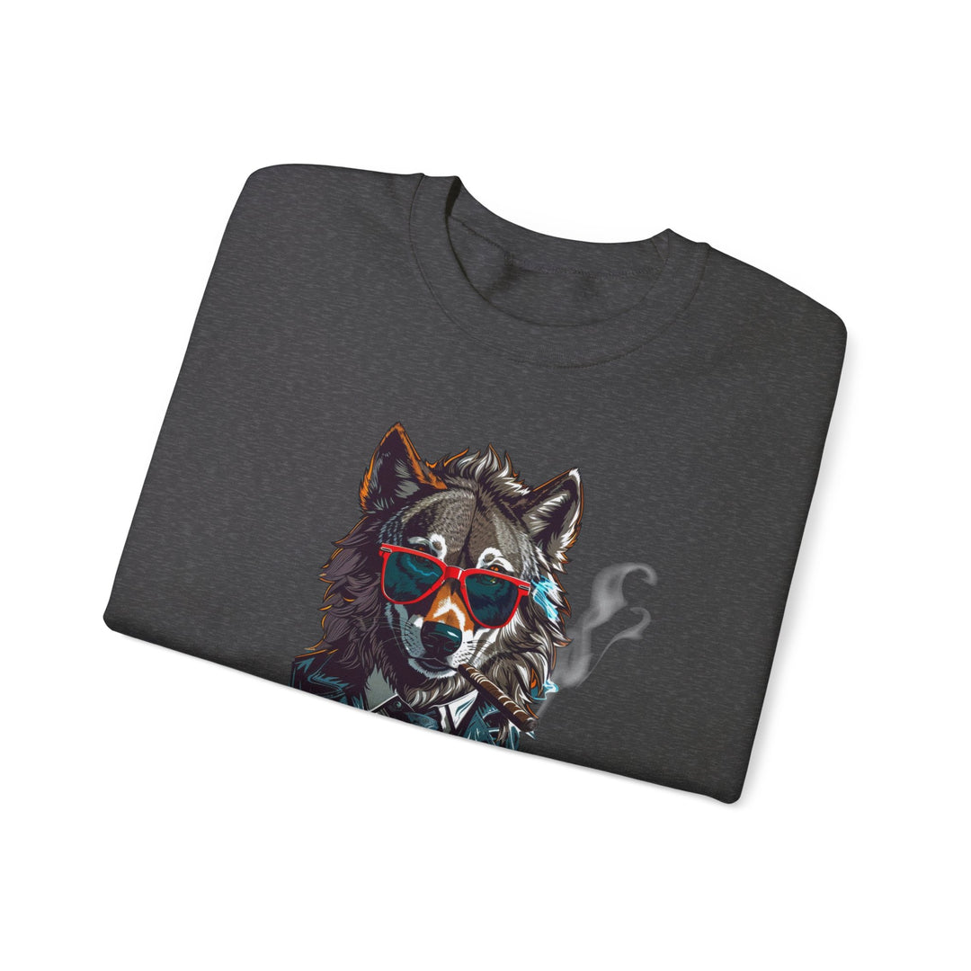 Cool Wolf Legend Sweatshirt - I Hunt With Smoke Not Just With Teeth