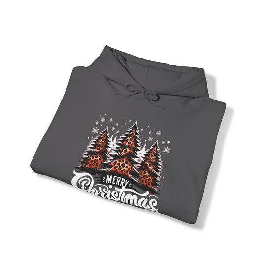 Cheetah Christmas Tree Unisex Hoodie - Wave Fusions