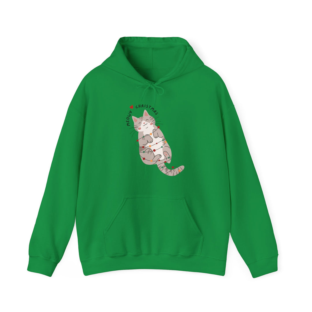 Meowy Christmas Unisex Hoodie - Wave Fusions