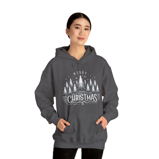 Midnight Magic Christmas Trees Unisex Hoodie - Wave Fusions