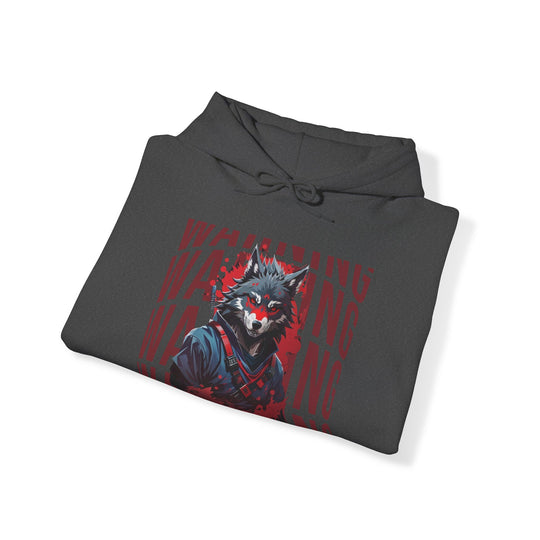 Warning! Warrior Wolf Hoodie - Majestic Wolf