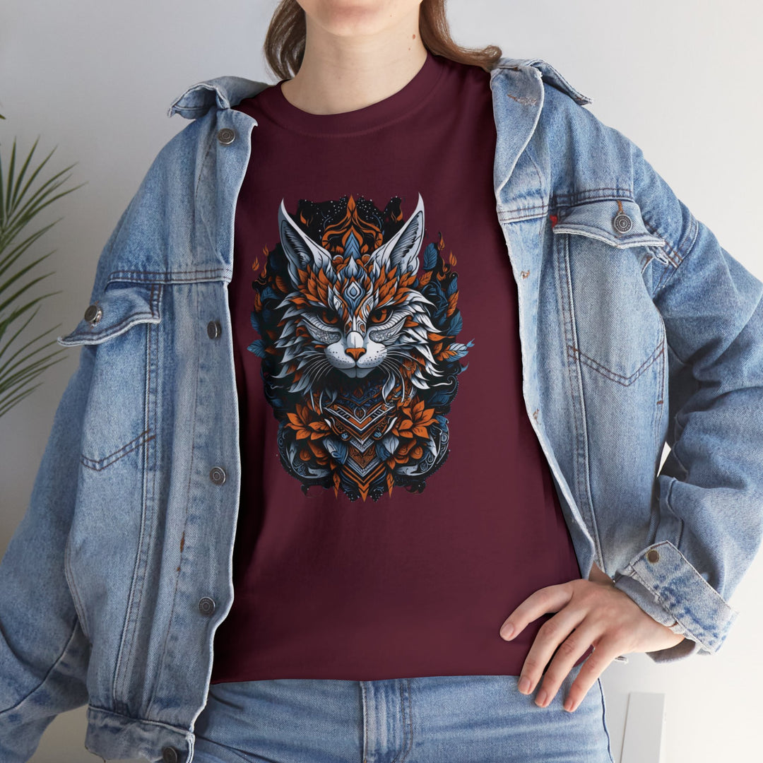 Tribal Majesty Cat Spirit T-shirt - Ancient Spirit Series