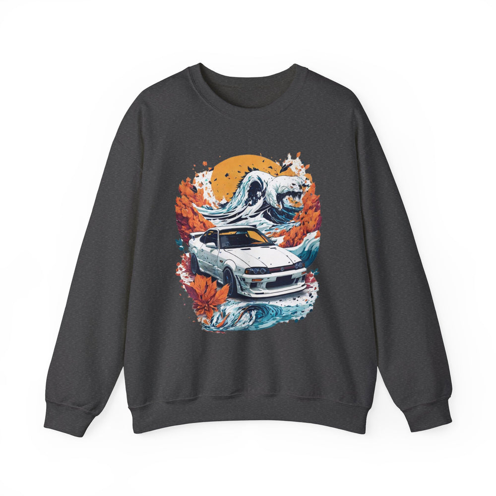 Autumn Wave Sports Car Sweatshirt - Vintage City Fashion