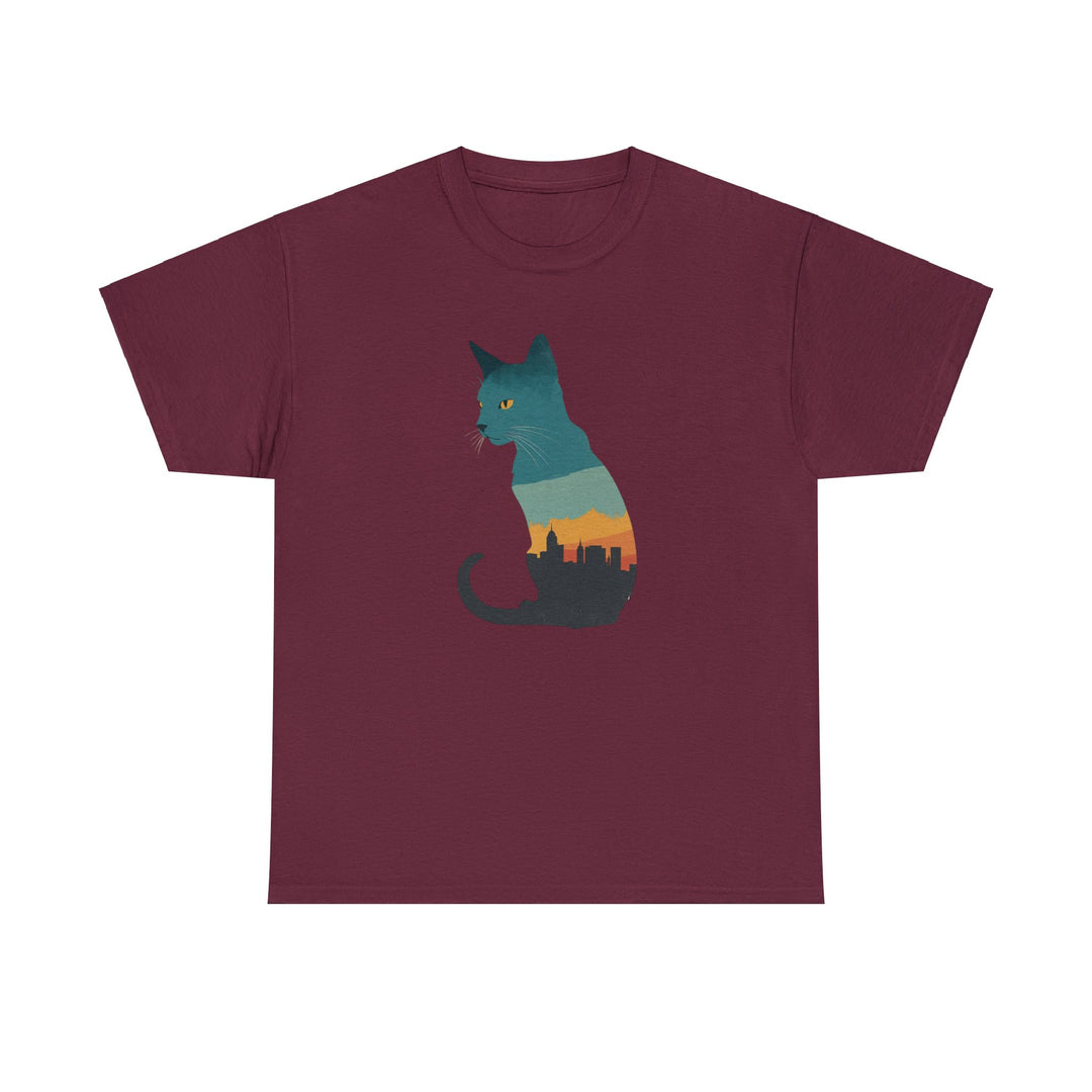 Cityscape Cat Hoodie T-shirt - Metropolitan Purr Line