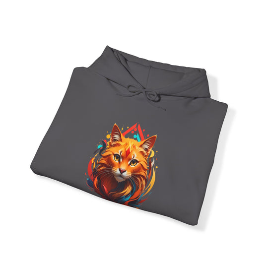 Flame Spirit Cat Hoodie - Wildfire Whiskers