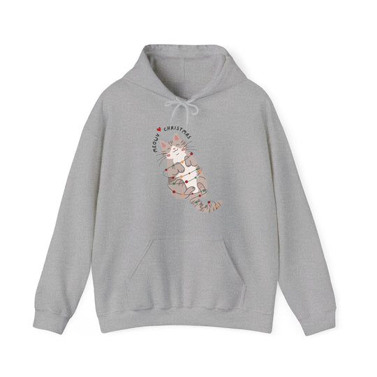 Meowy Christmas Unisex Hoodie - Wave Fusions