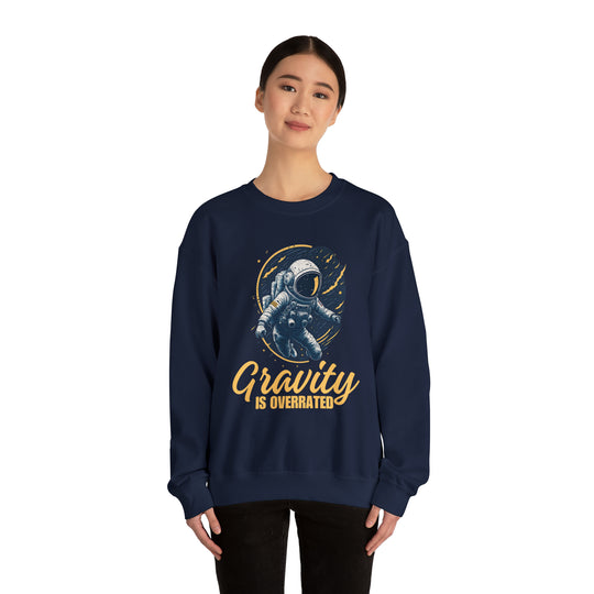 Gravity Overrated Unisex Sweatshirt - Wave Fusions