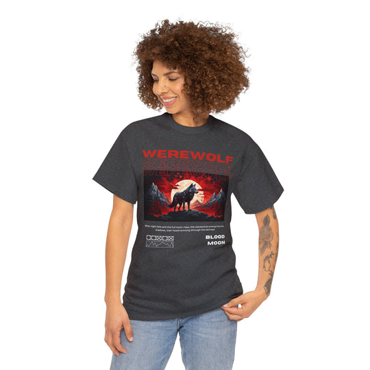 Blood Moon Werewolf T-Shirt - Moonlit Mountain Lore