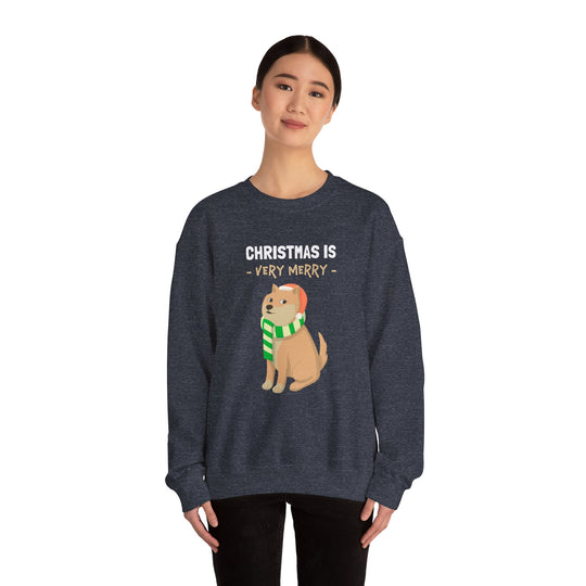 Very Merry Doge Christmas Cozy Sweatshirt