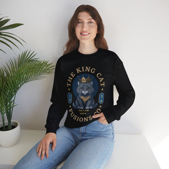 The King Cat Sweatshirt - Royal Feline Series