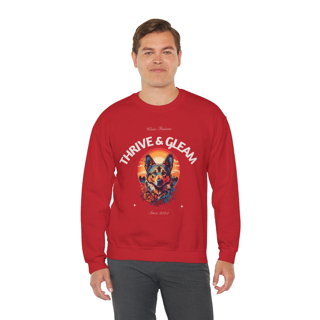 Urban Vista German Shepherd Dog Sweatshirt - Guardian of the City