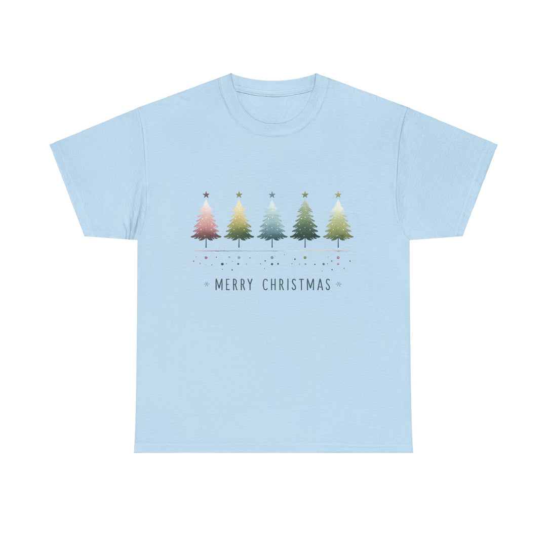 Pastel Forest Noel Christmas Trees Unisex T Shirt - Wave Fusions