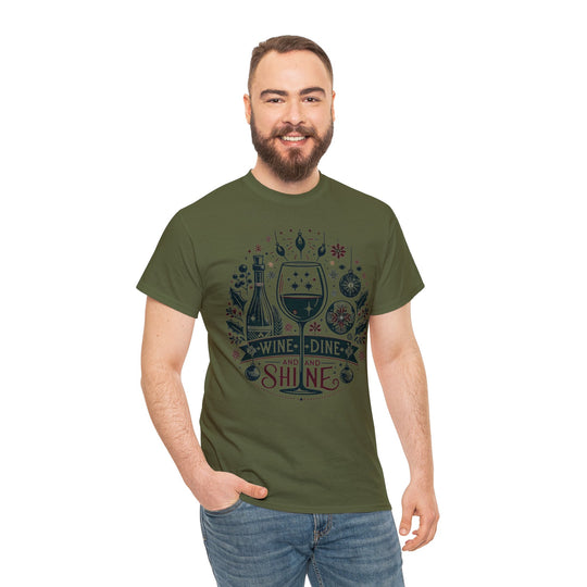 Wine, Dine And Shine Unisex T Shirt - Wave Fusions