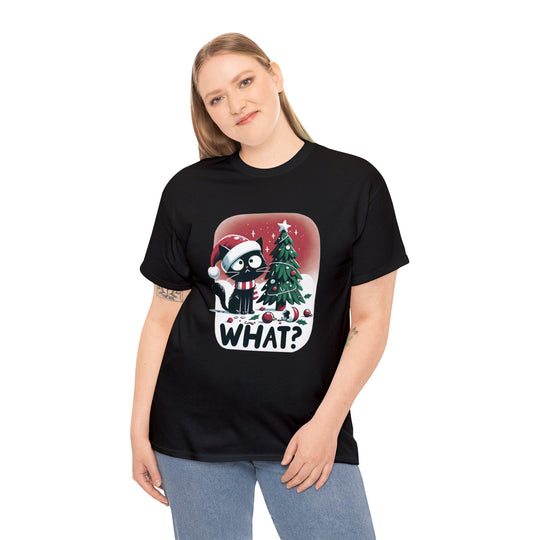 What? Cat Christmas Unisex T Shirt - Wave Fusions