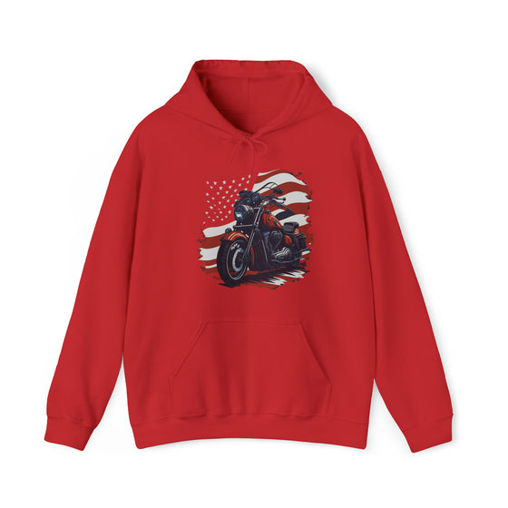 USA Flag Vintage Bike Unisex Hoodie