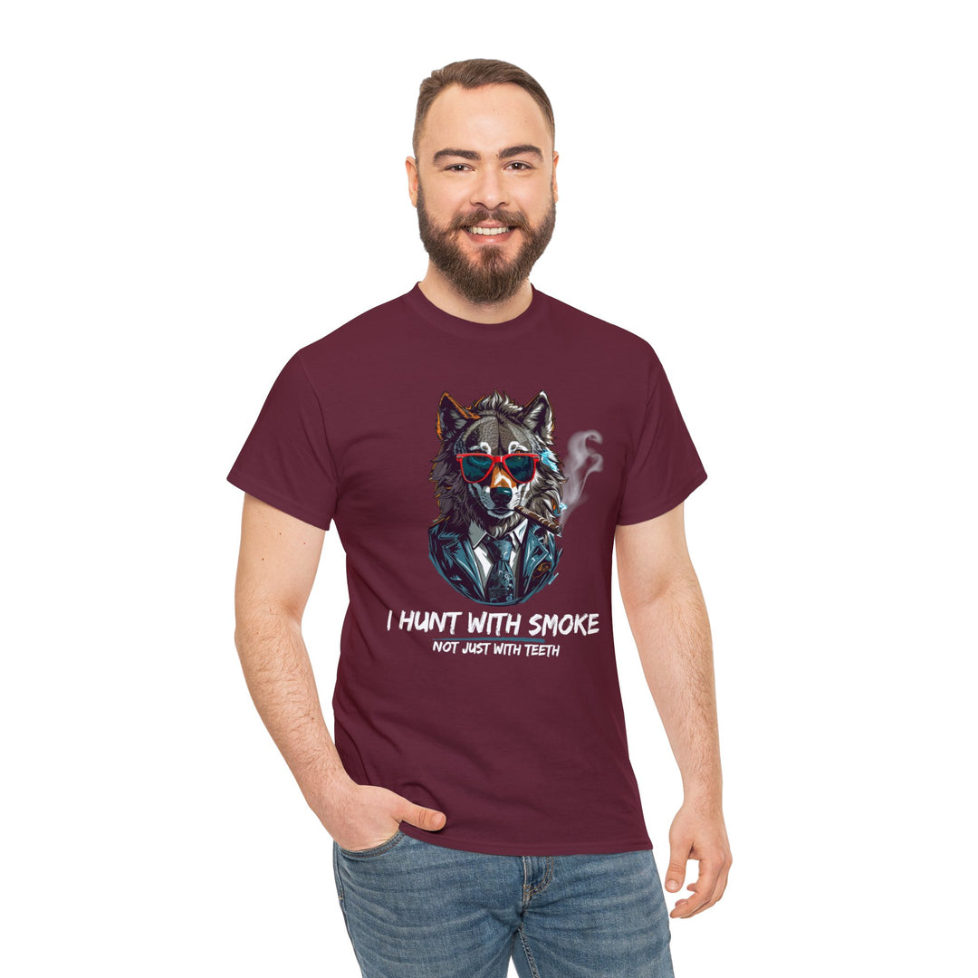 Cool Wolf Legend T-Shirt - I Hunt With Smoke Not Just With Teeth