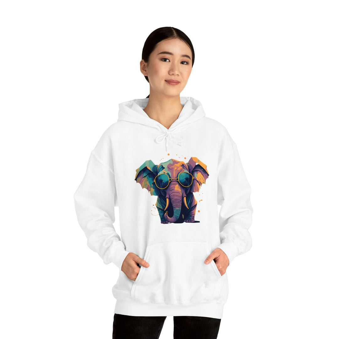 Chill Elephant Hooded Sweatshirt - Wave Fusions