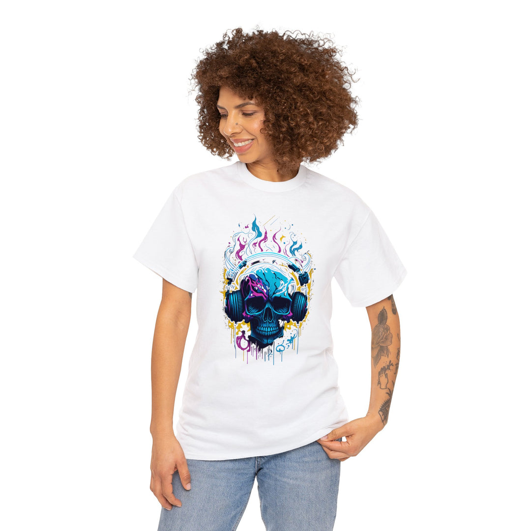 Rocking Skull Unisex Heavy Cotton Tee - Wave Fusions