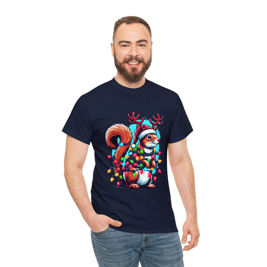 Christmas Squirrel Unisex T Shirt - Wave Fusions