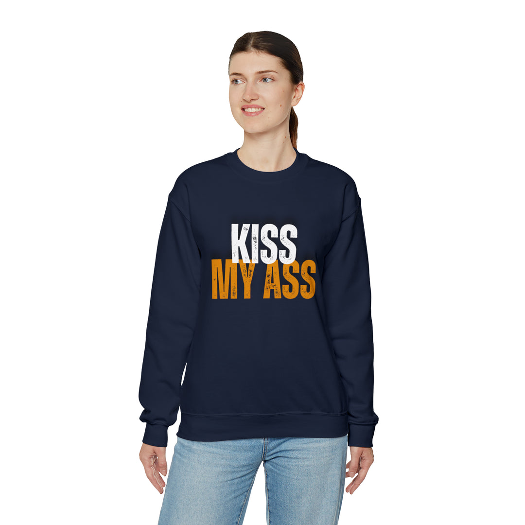 Kiss My Ass Unisex Heavy Blend™ Crewneck Sweatshirt - Wave Fusions