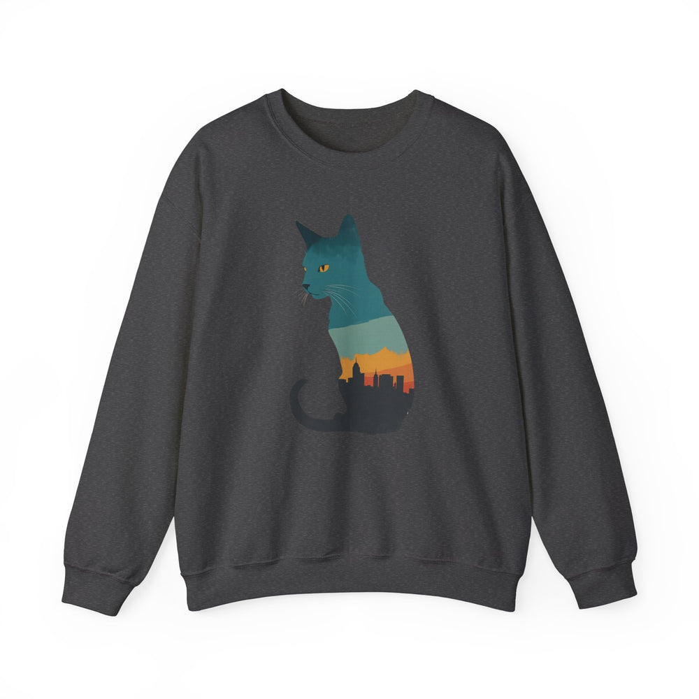 Cityscape Cat Hoodie Sweatshirt - Metropolitan Purr Line