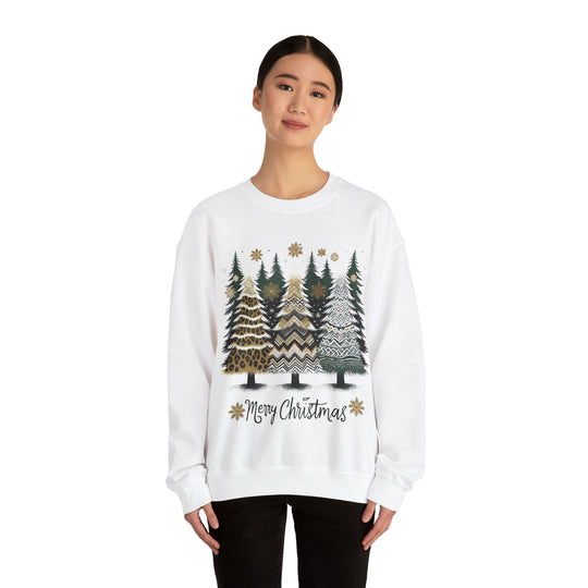 Designed Christmas Trees Unisex Sweatshirt - Wave Fusions