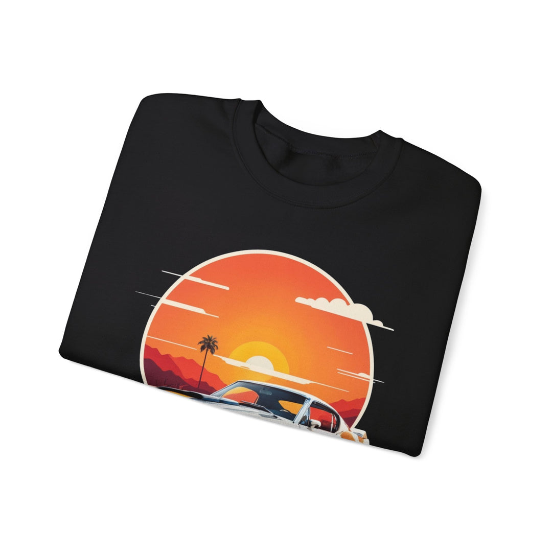 Sunset Muscle Car Sweatshirt - Muscle Car Edition