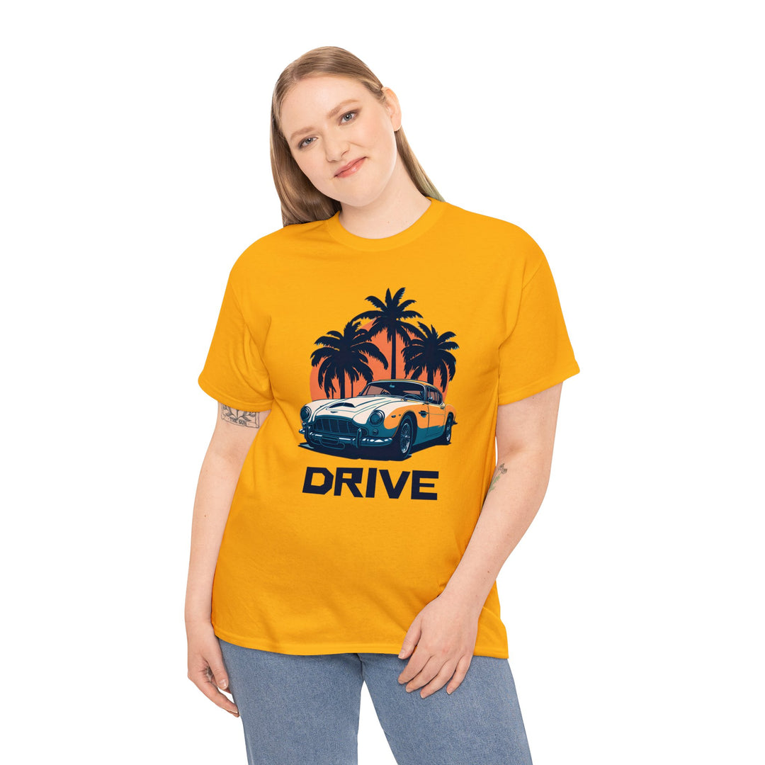 Drive in Paradise Classic Car Tropical T-shirt - Classic Sports Car Series