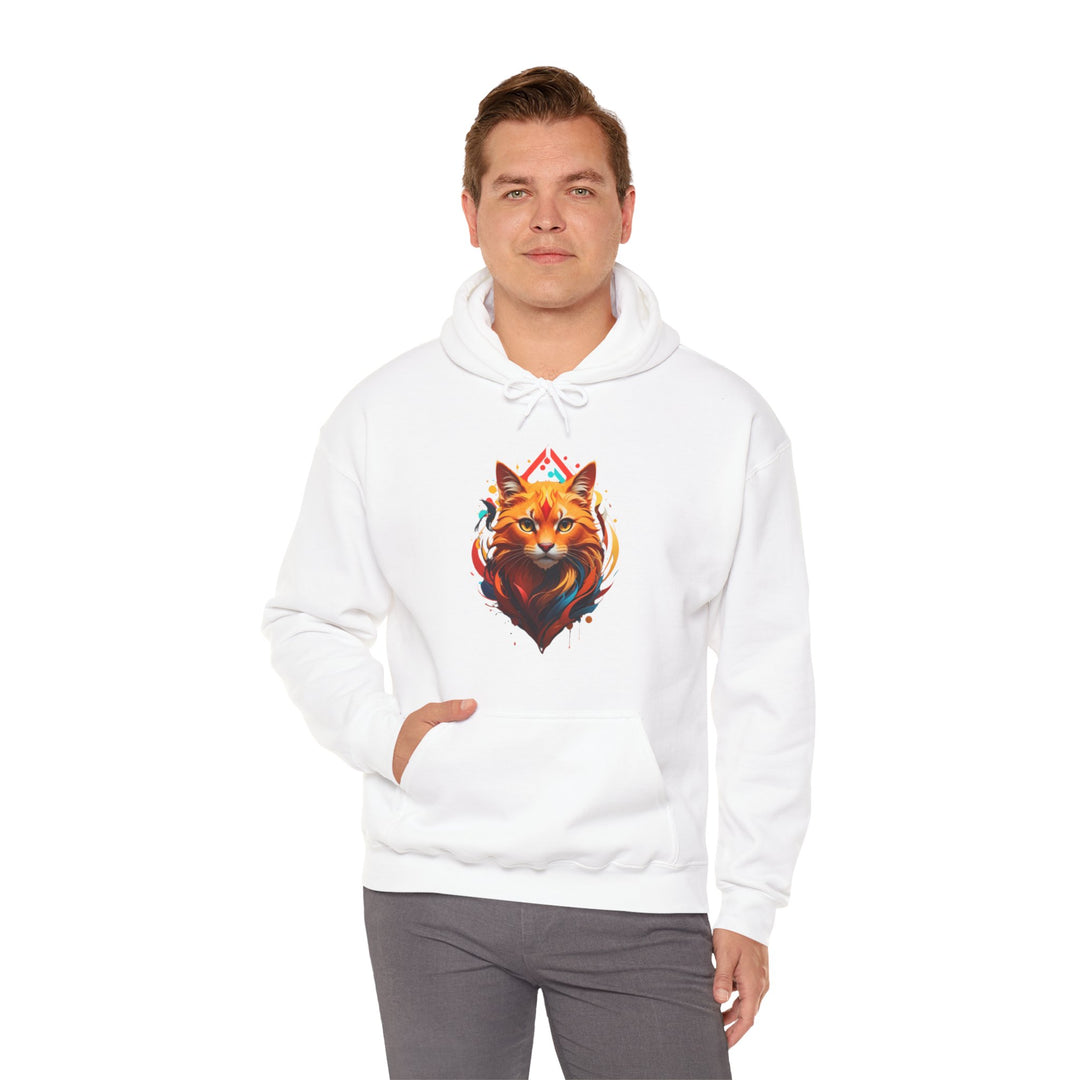 Flame Spirit Cat Hoodie - Wildfire Whiskers