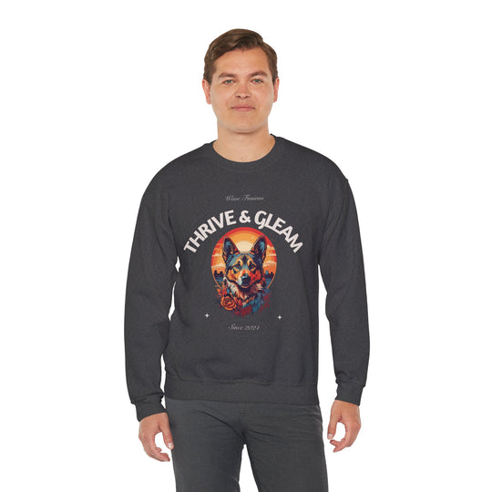 Urban Vista German Shepherd Dog Sweatshirt - Guardian of the City