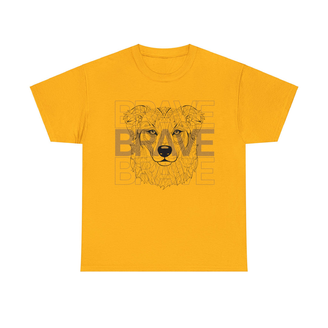 Brave Dog Tribal Canine T Shirt - Mythical Mutt