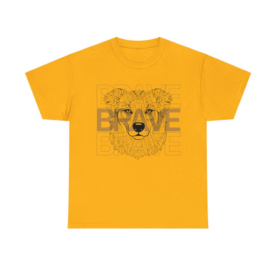 Brave Dog Tribal Canine T Shirt - Mythical Mutt