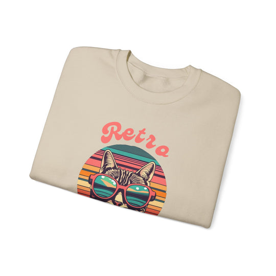 Cool Cat Retro Vibes Sweatshirt - Retro Radiance Edition