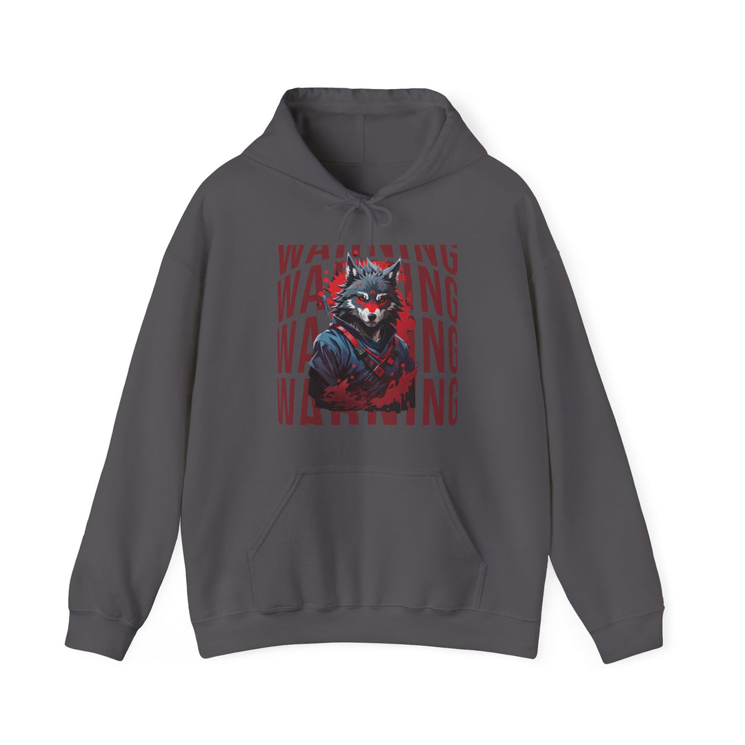 Warning! Warrior Wolf Hoodie - Majestic Wolf