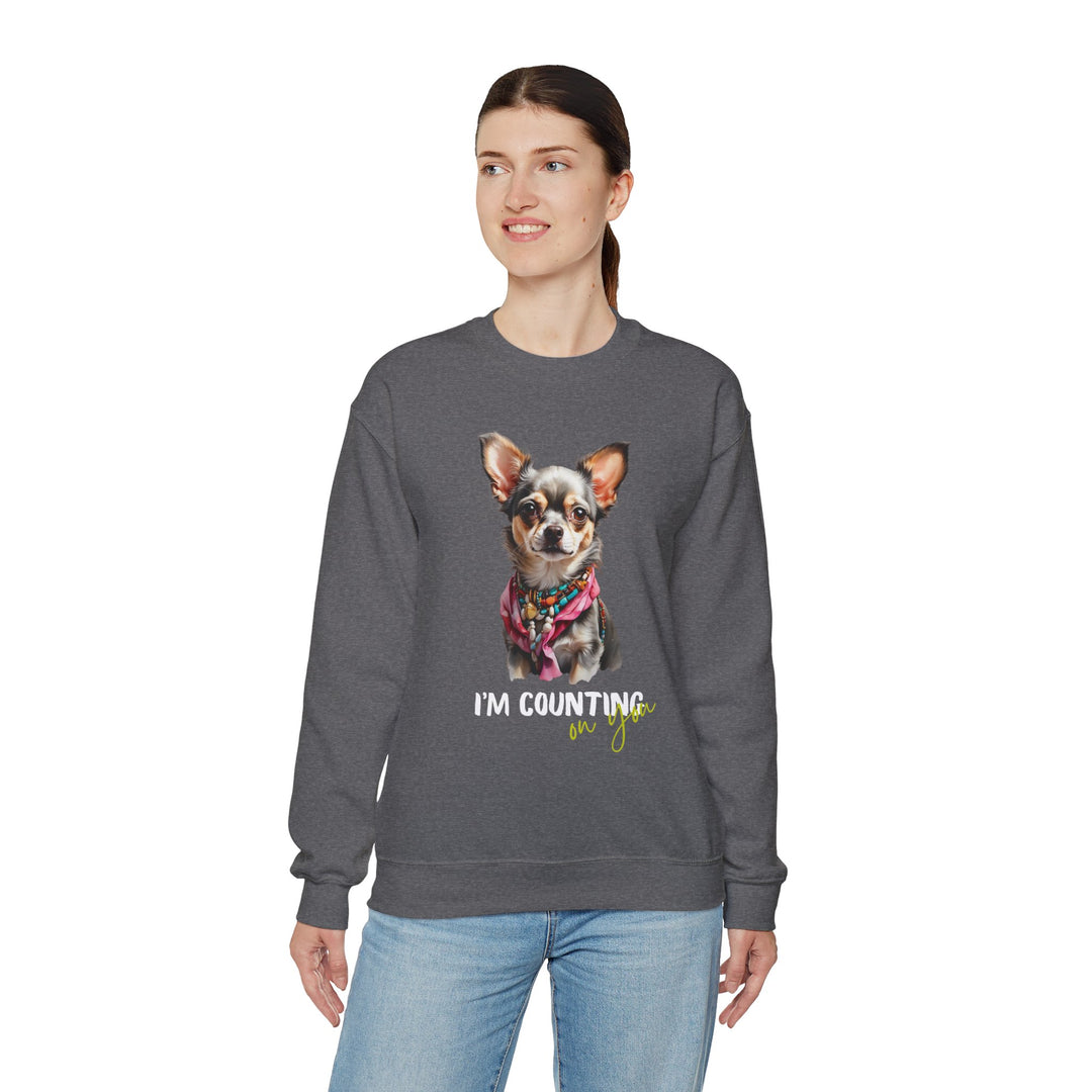 Stylish Sidekick Sweatshirt - I'M COUNTING ON YOU