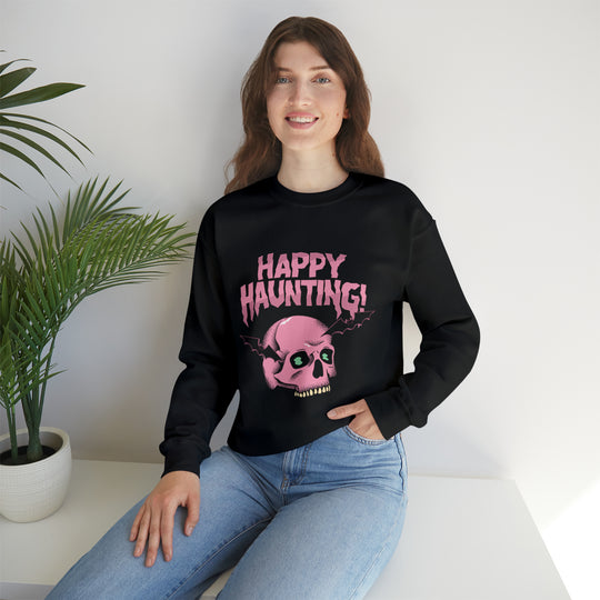 Happy Haunting Unisex Heavy Blend™ Crewneck Sweatshirt - Wave Fusions