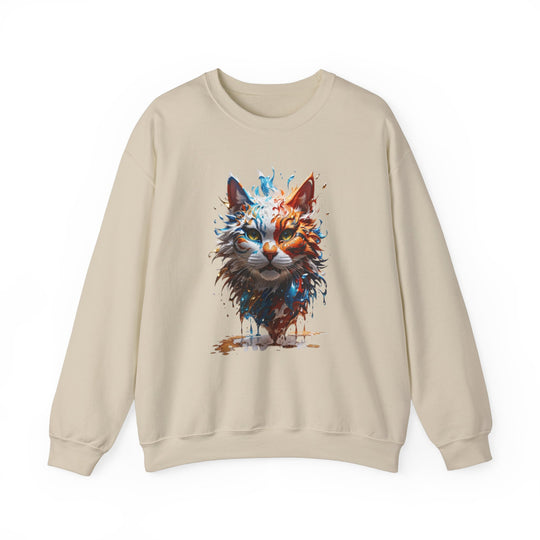 Marine Meow Aqua Purr Sweatshirt - Cat Splash