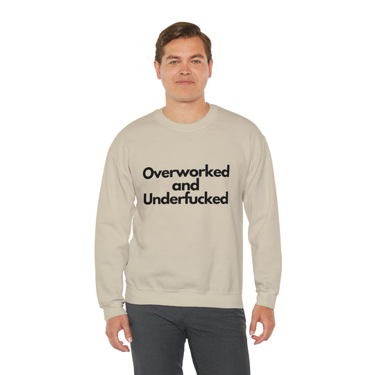 Overworked and Underfucked Unisex Heavy Blend™ Crewneck Sweatshirt - Wave Fusions