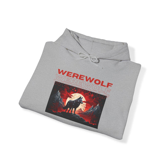 Blood Moon Werewolf Hoodie- Moonlit Mountain Lore