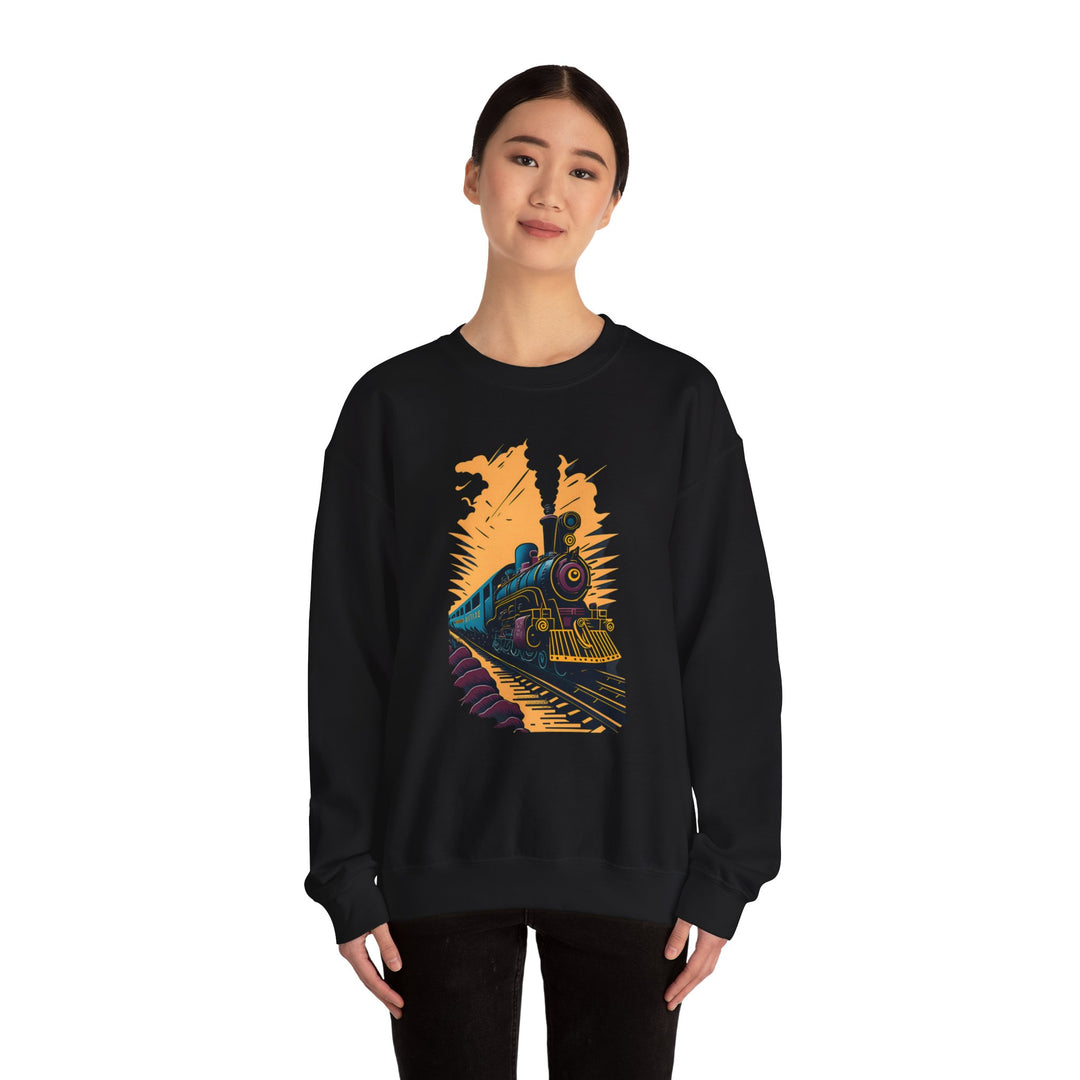 Vintage Train Railroad Journey Sweatshirt - Journey Through Time