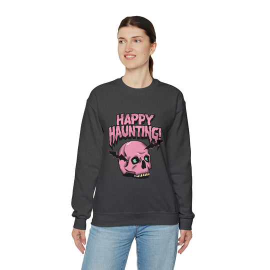 Happy Haunting Unisex Heavy Blend™ Crewneck Sweatshirt - Wave Fusions