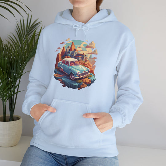 Vintage Car Sky City Hoodie - Vintage City Fashion