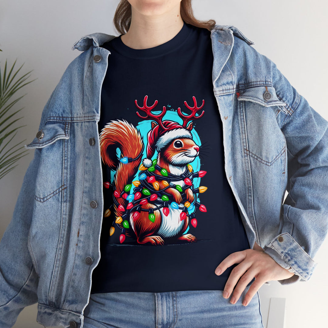 Christmas Squirrel Unisex T Shirt - Wave Fusions