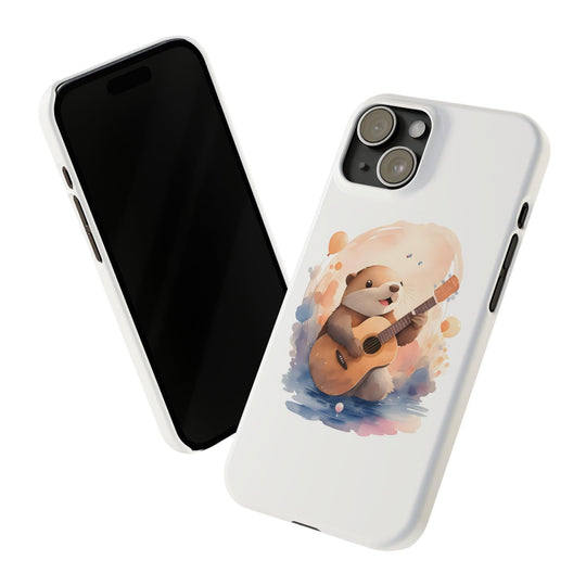 Hamster with Guitar Slim Phone Cases - Wave Fusions